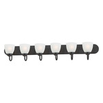 Axis Strip Bathroom Vanity Light - Black / Frosted