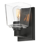 Cubos Wall Sconce - Black / Clear