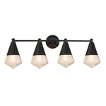 Hargreaves Bathroom Vanity Light - Black / Prairie Rib Frost