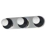 Hollywood Bathroom Vanity Light - Polished Chrome / Black