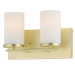 Lateral Bathroom Vanity Light - Satin Brass / Satin White