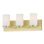 Lateral Bathroom Vanity Light - Satin Brass / Satin White