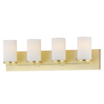 Lateral Bathroom Vanity Light - Satin Brass / Satin White