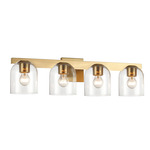 Scoop Bathroom Vanity Light - Natural Aged Brass / Clear