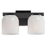 Scoop Bathroom Vanity Light - Black / Marble