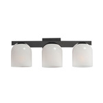 Scoop Bathroom Vanity Light - Black / Marble