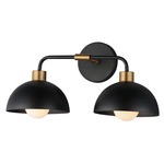 Thelonious Bathroom Vanity Light - Aged Brass / Black