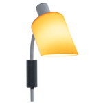 Lampe De Bureau Plug-In Wall Sconce - Grey / Yellow