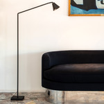 Untitled Cone Floor Lamp - Black / Black