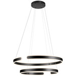 Gianni Two Tier Pendant - Satin Dark Gray / Acrylic