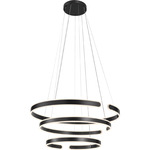 Gianni Three Tier Chandelier - Satin Dark Gray / Acrylic