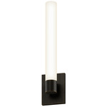 Scepter Wall Sconce - Black Brass / White