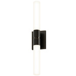 Scepter Bathroom Vanity Light - Black Brass / White