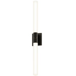 Scepter Bathroom Vanity Light - Black Brass / White