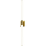 Scepter Bathroom Vanity Light - Satin Brass / White