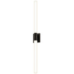 Scepter Bathroom Vanity Light - Black Brass / White