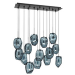 Gem Linear Multi Light Pendant - Black / Smoke