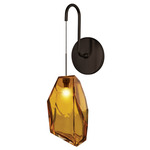 Gem Wall Sconce - Bronze / Amber