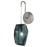 Gem Wall Sconce - Satin Nickel / Smoke