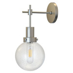 Axel Wall Sconce - Satin Nickel / Crackle Glass
