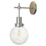 Axel Wall Sconce - Satin Nickel / Clear Seedy