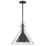 Atticus Pendant - Soft Black / Clear