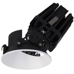 FQ 4 inch Round Warm Dim Adjustable Trimless Downlight - White