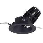 FQ 4 inch Round Warm Dim Adjustable Downlight with Trim - Black