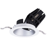 FQ 4 IN Round Adjustable Downlight with Trim - White / Haze Reflector