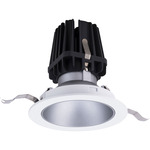 FQ 4 inch Round Warm Dim Downlight with Trim - White / Haze Reflector
