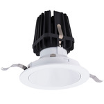 FQ 4 inch Round Warm Dim Downlight with Trim - White