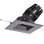 FQ 4 inch Square Warm Dim Adjustable Downlight with Trim - Dark Bronze