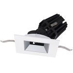 FQ 4IN Square Adjustable Downlight with Trim - White / Haze Reflector