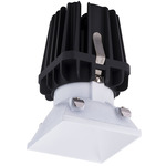 FQ 4 inch Square Warm Dim Trimless Downlight Trim - White