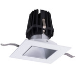 FQ 4 inch Square Warm Dim Downlight with Trim - White / Haze Reflector