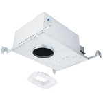 FQ 4 inch Square 25W Trimless New Construction IC Housing - Galvanized Steel