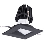 FQ 4 inch Square Warm Dim Wall Wash with Trim - Black