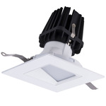 FQ 4 inch Square Warm Dim Wall Wash with Trim - White