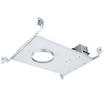 FQ 4IN Round / Square Trimmed Non IC Frame In Kit - Galvanized Steel