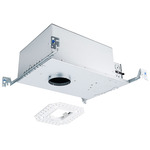 FQ 2 inch 15W Square Trimless New Construction IC Housing - Galvanized Steel