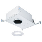 FQ 4 inch Round 25W Trimless New Construction IC Housing - Galvanized Steel