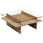 Parallel Coffee Table - Oak / Clear