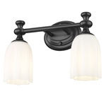 Orion Bathroom Vanity Light - Matte Black / Opal