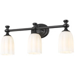 Orion Bathroom Vanity Light - Matte Black / Opal