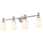Orion Bathroom Vanity Light - Brushed Nickel / Opal