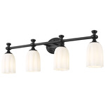 Orion Bathroom Vanity Light - Matte Black / Opal