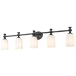 Orion Bathroom Vanity Light - Matte Black / Opal