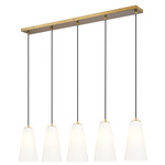 Farrell Linear Multi Light Pendant - Modern Gold / White