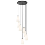 Farrell Multi Light Pendant - Matte Black / White