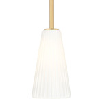 Farrell Downrod Pendant - Modern Gold / White
